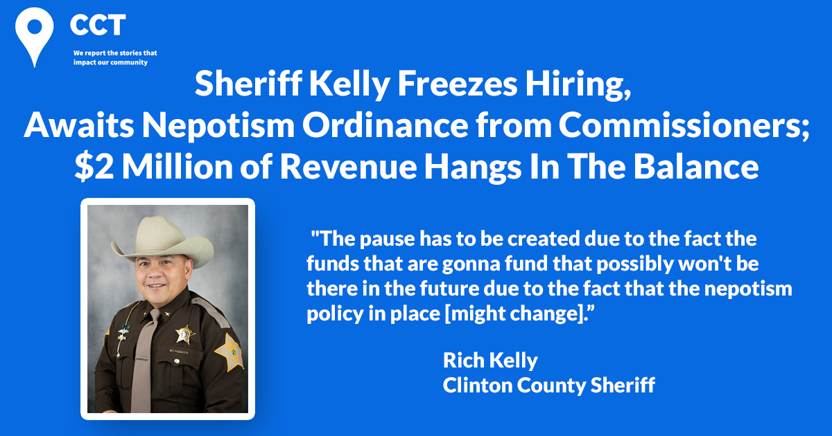 Sheriff Kelly Freezes Hiring, Awaits Nepotism Ordinance from Commissioners