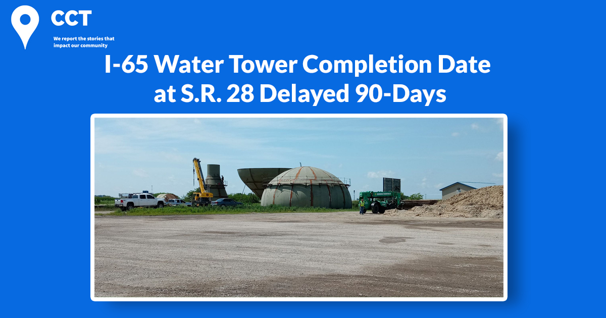 I-65 Water Tower Completion Date at S.R. 28 Delayed 90-Days