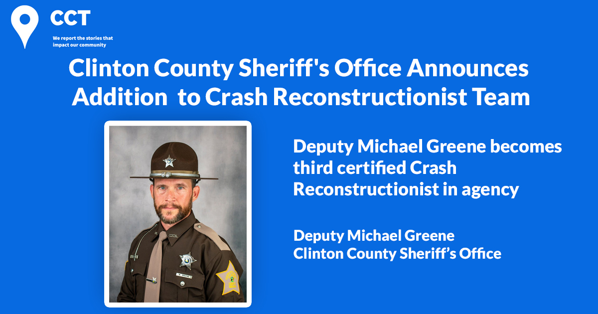 Clinton County Sheriff's Office Announces Addition to Crash Reconstructionist Team
